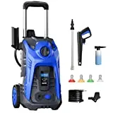 Berggren Electric Pressure Washer - 3900PSI Max 2.6GPM Power Washer with 25FT Hose 4 Quick Connect Nozzles, Soap Tank Clean Cars, Home, Patio Driveway